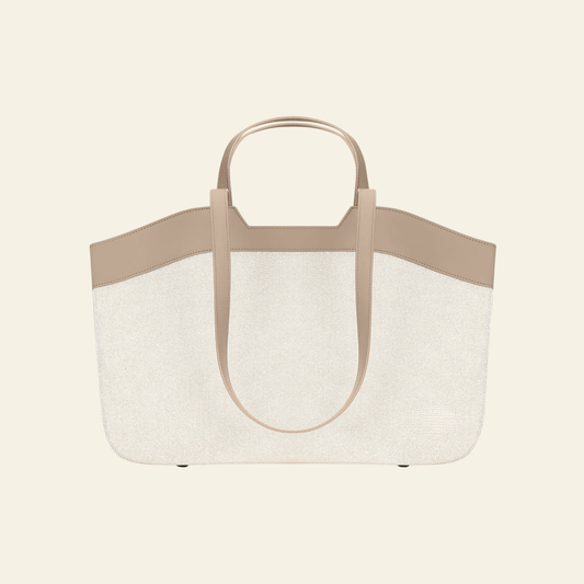 Tote Bag Beige - side detail