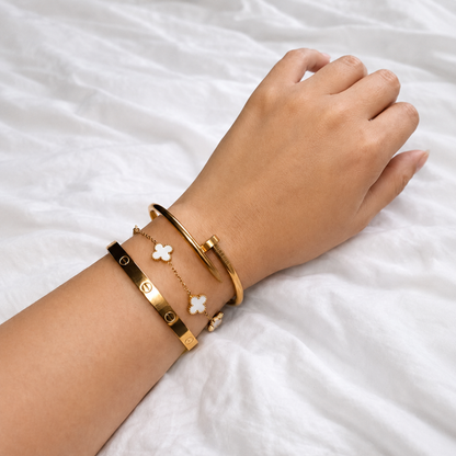 Trèfle Bracelet Gold & Pearl