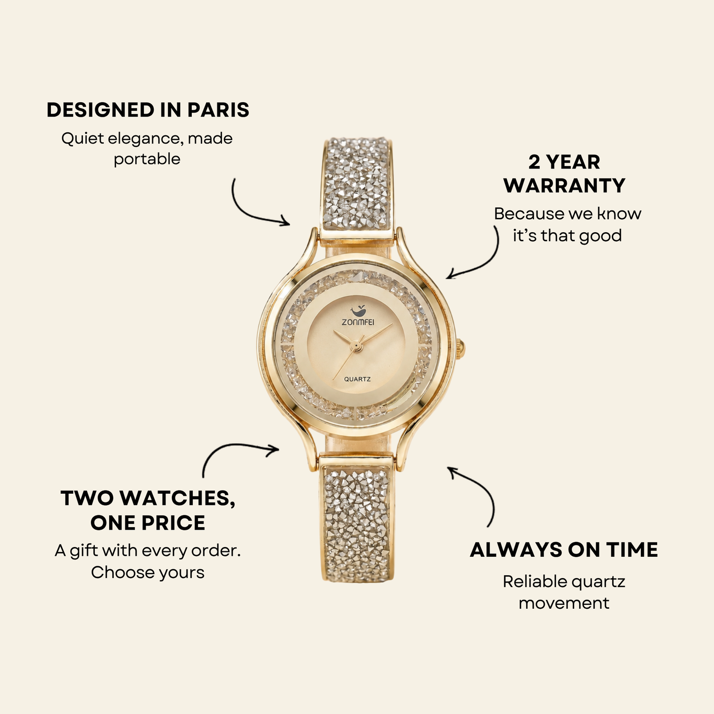 Vendôme Uhr Gold