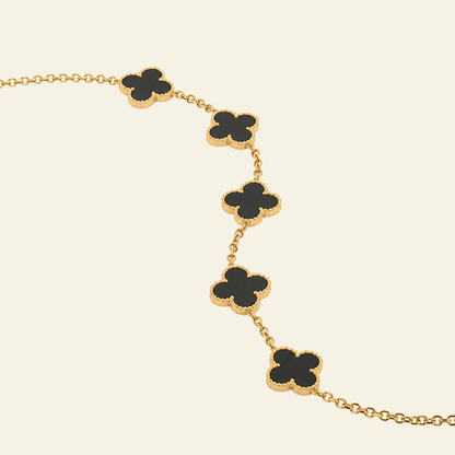 Trèfle Bracelet Gold & Onyx