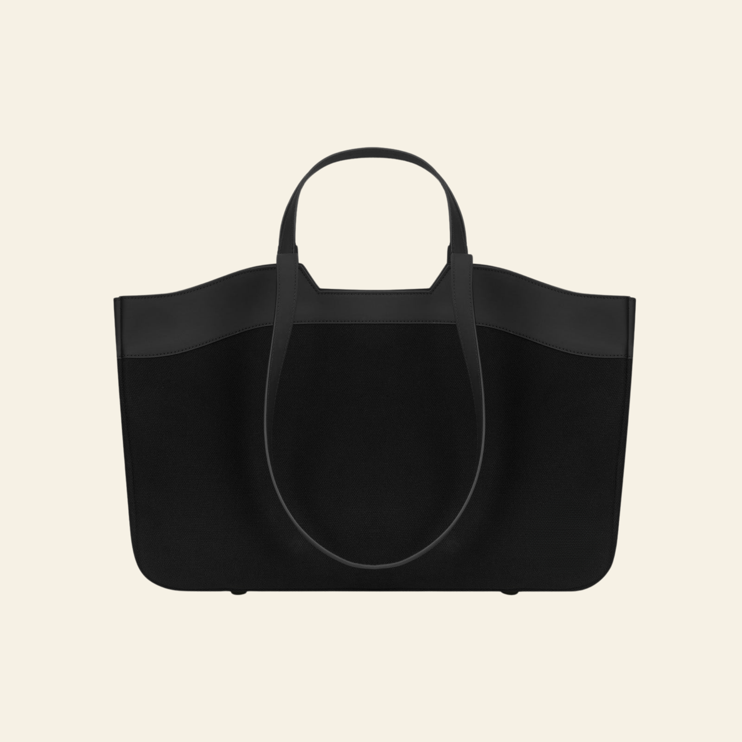 Tote Bag Full Black - side detail