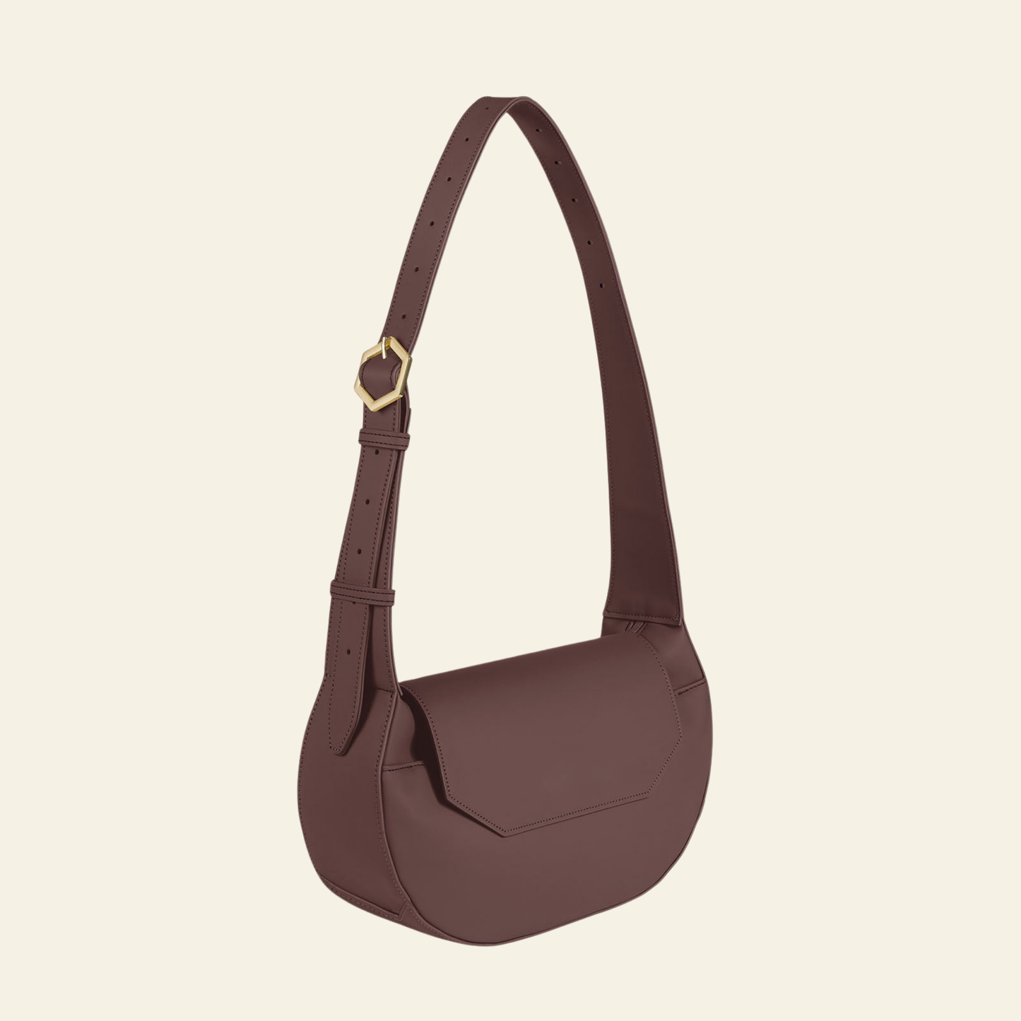 Crossbody Bag Dark Brown - side detail