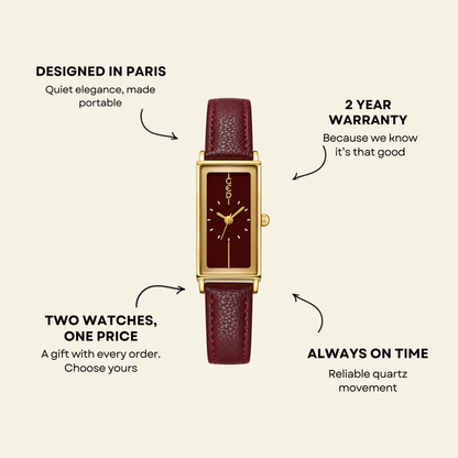 Montaigne Uhr Burgundy