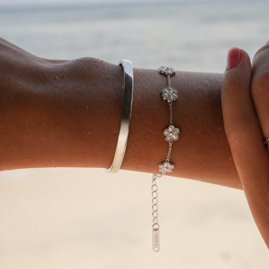Trèfle Armband Silber & Perlmutt