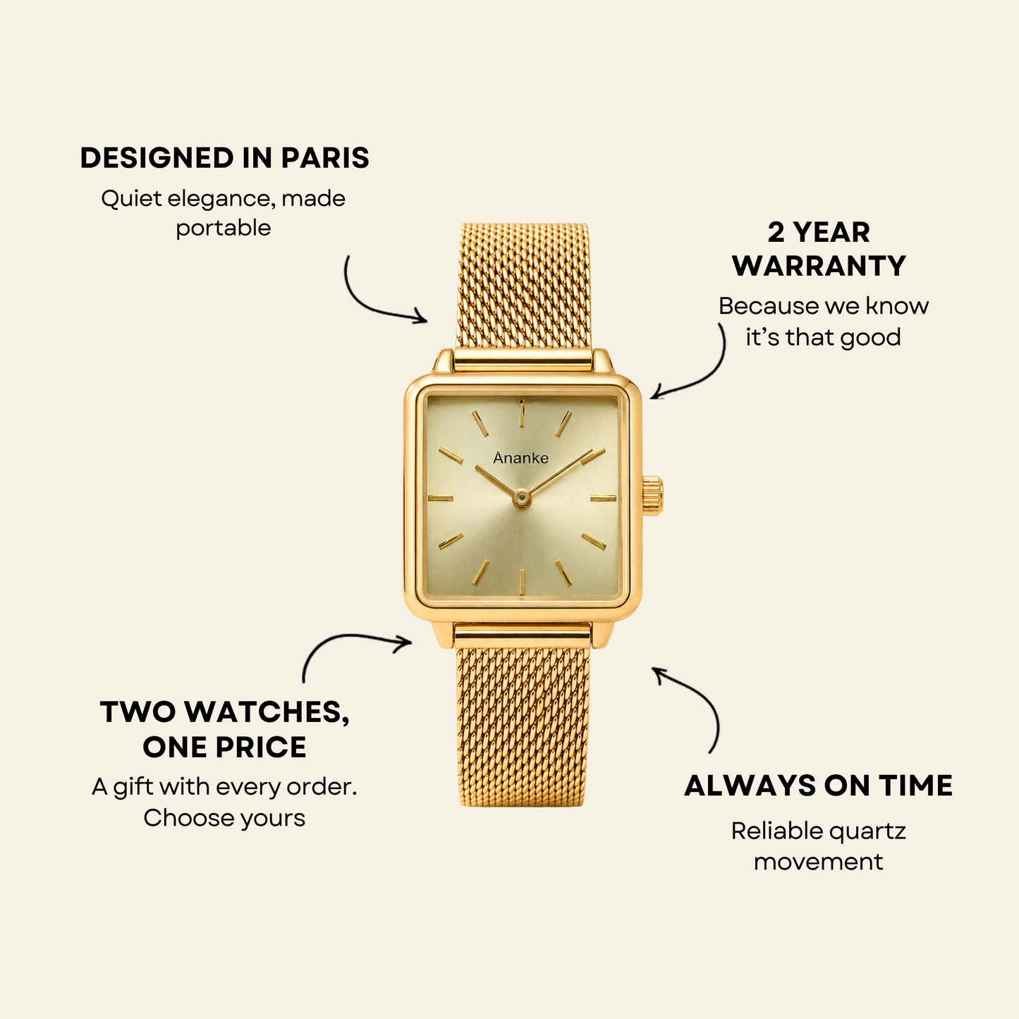 Reloj Trocadéro Champagne