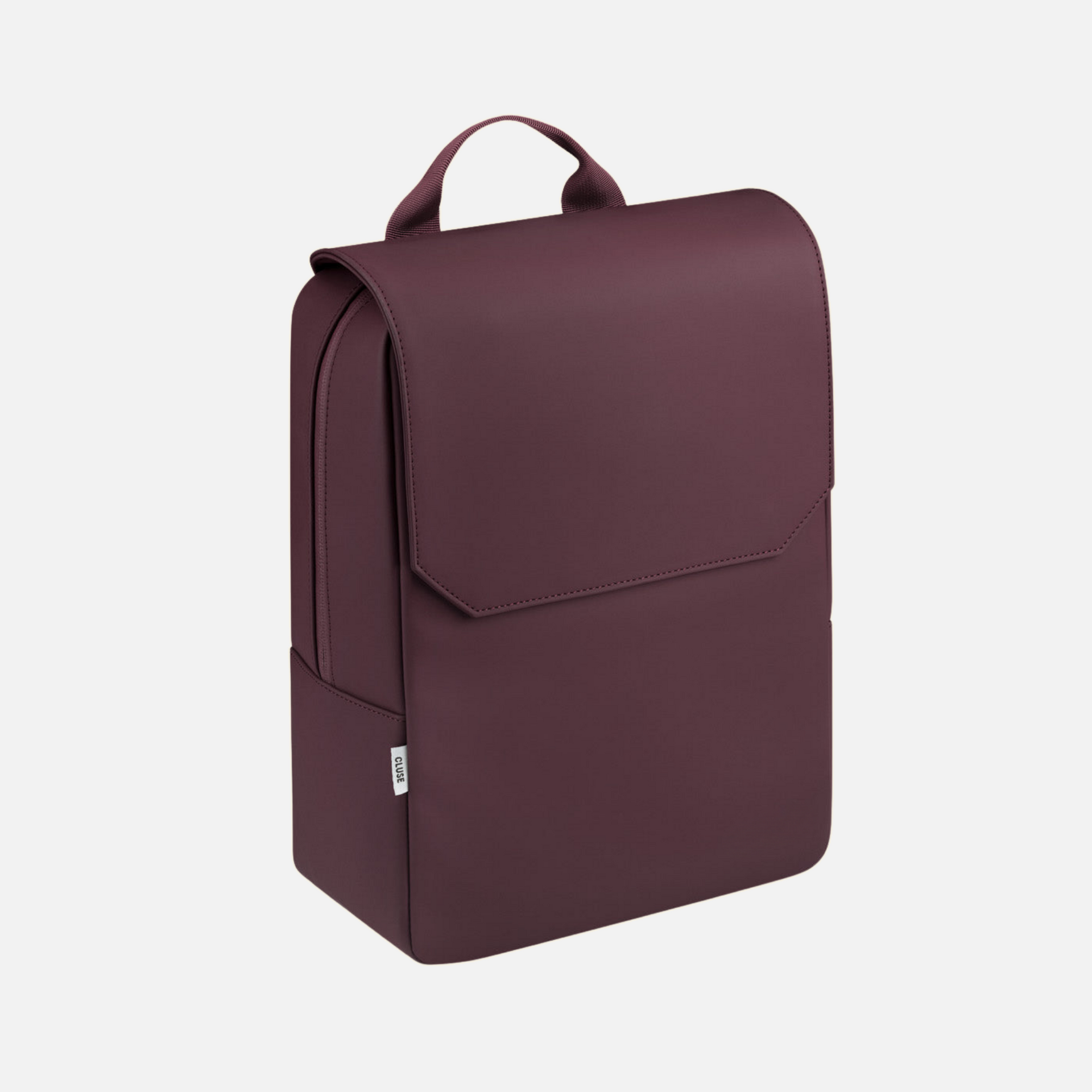 Plum Backpack with Gold Tone Hardware