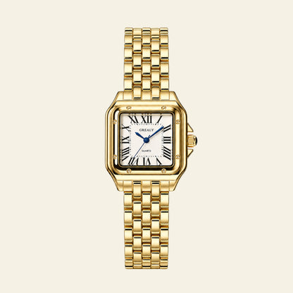 Le Marais Watch Ivoire, gold square women watch with ivory dial
